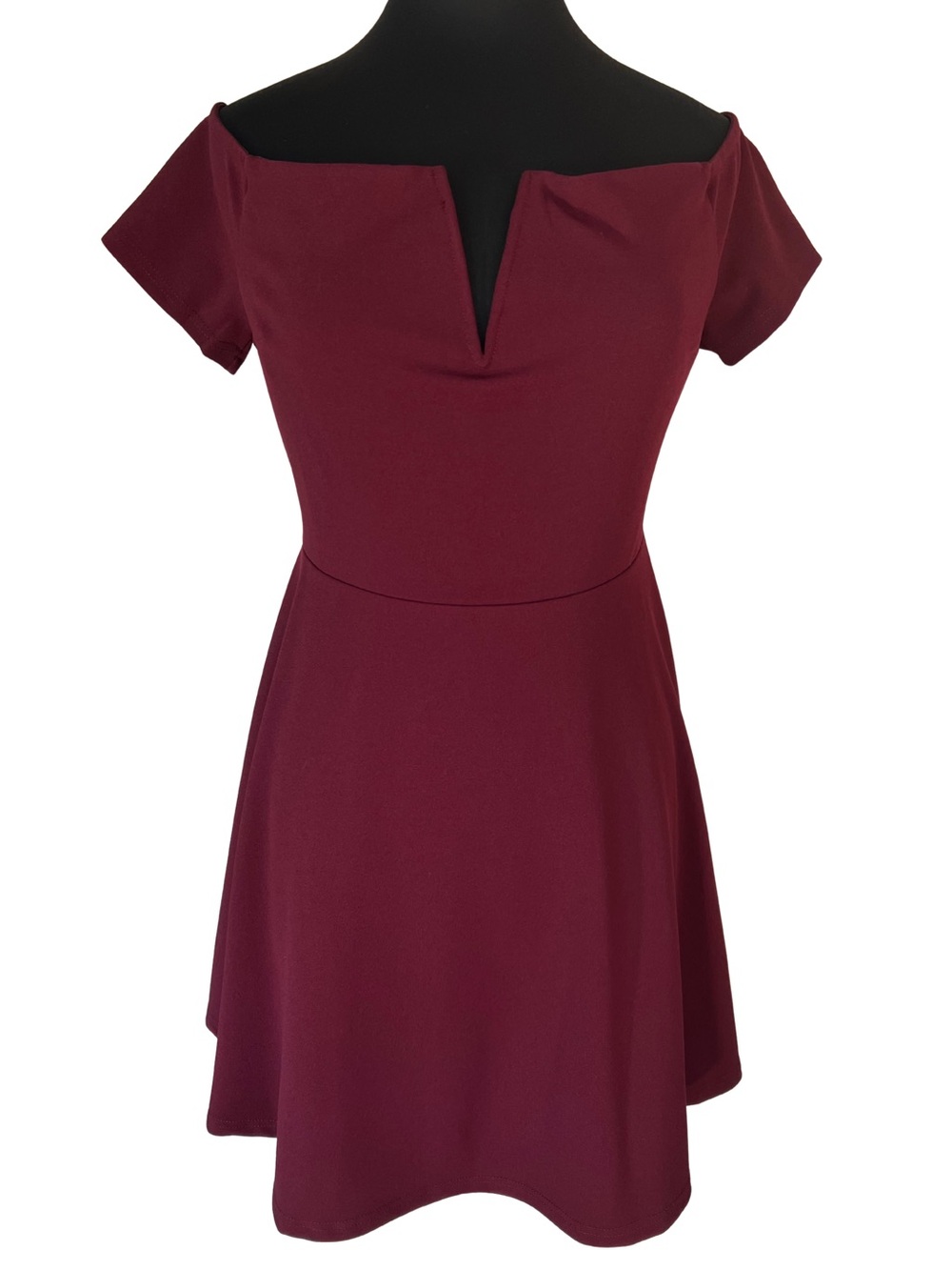 Lulus Play The Party Plum Deep Dark Purple Off-the-shoulder Skater Dress